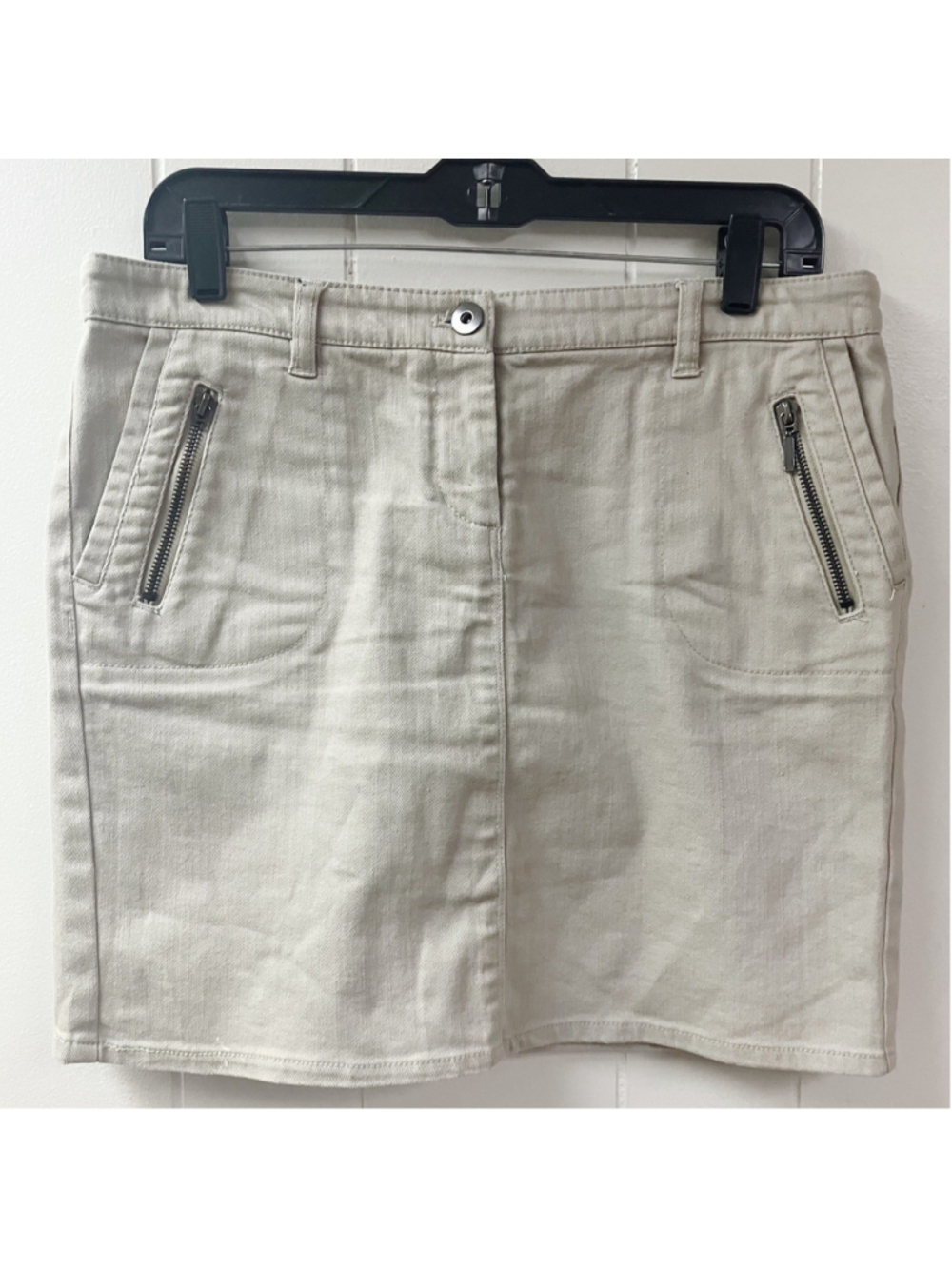 Utility Denim Dalia Collection Women’s Skirt SIZE 8 Tan Stretch Y2K Granolachick